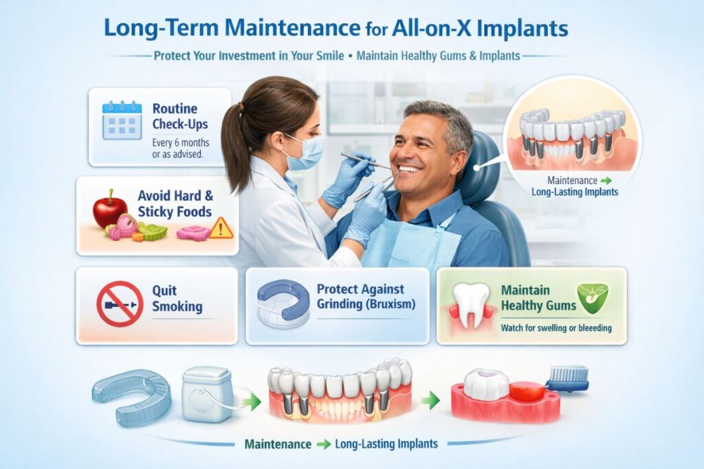 maintenance tips of all-on-x implants